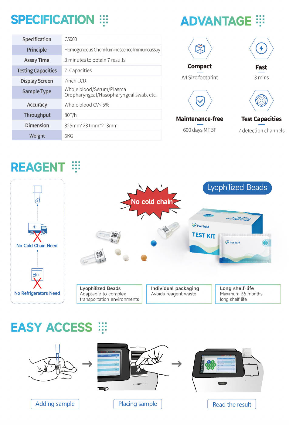 Dry Chemiluminescence Immunoassay Analyzer